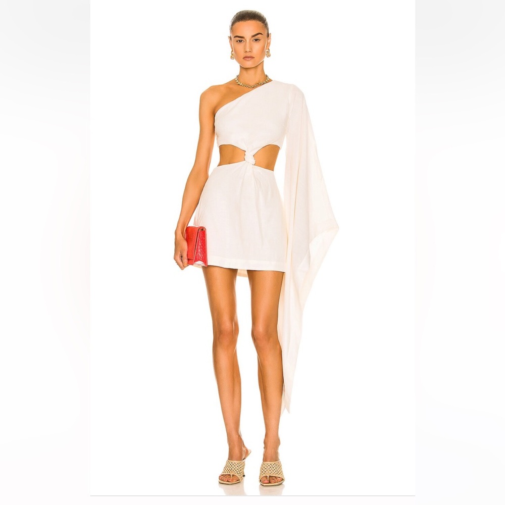 Cult Gaia One Shoulder White Dress